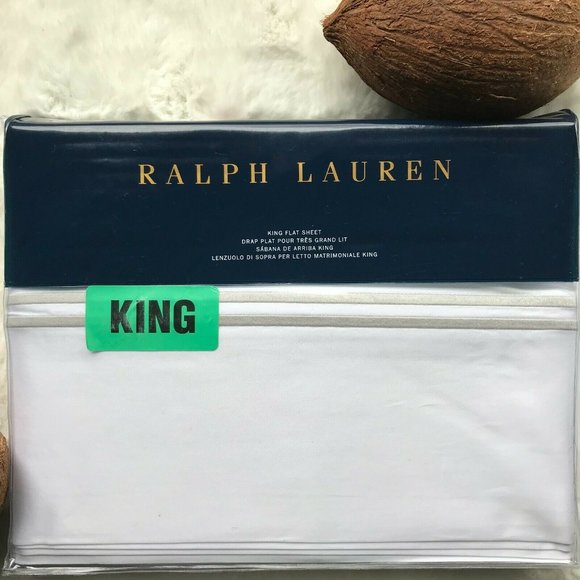 RL HOME 624TC DOVER Collection KING FLAT SHEET - Picture 4 of 7